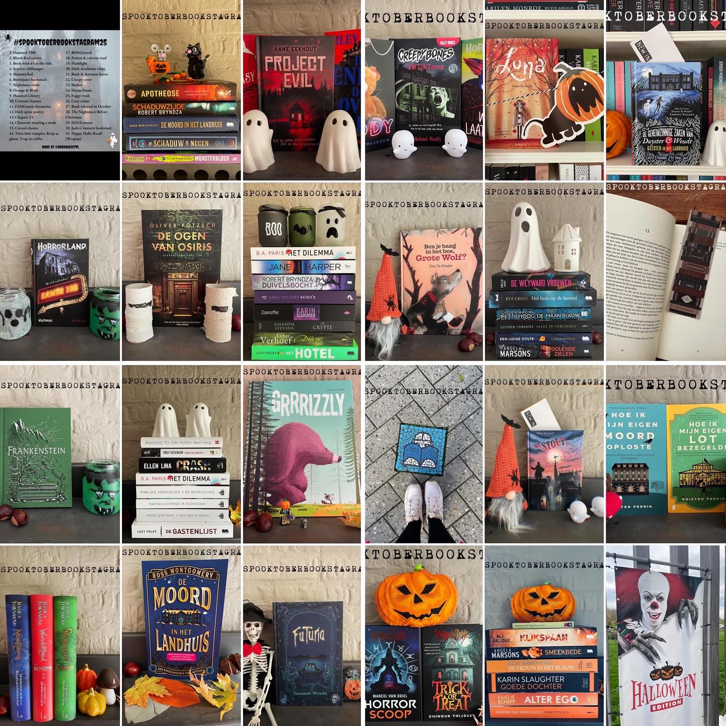 Dag 31 #spooktoberbookstagram 👻
Happy Hallo-Read! 🎃📚 Mijn wrap-up van de #spooktoberbookstagram25 challenge! Wat was het weer leuk om mee te doen! Bedankt @bookaddictnl voor deze gezellige #spooktober! 😍🖤 #halloween