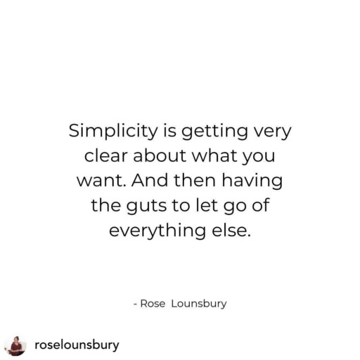 ♡♡♡

Posted @withregram • @roselounsbury 
At its heart, simplicity is about living your BEST LIFE. This could involve travel, family, relaxation, adventure, whatever floats your boat.

And the crazy thing is… we hang on to A LOT of stuff that doesn’t reflect this life at all. In fact, much of our stuff is directly opposed to it!

For example… 

Do you desire to travel, yet your mortgage payment requires you to work 60+ hours/week? Your “stuff” (aka the house and everything in it) is keeping you from your dream of traveling.

Which is where the second part of this definition comes in… having THE GUTS to let go of everything that’s getting in the way of your dreams. 

This is where we open a box of random stuff in the attic and our hearts start to race and our palms get sweaty and we suddenly need to switch the laundry or walk the dog or do anything else but deal with the stuff in this box. 😂😂

But if we’re very clear about what we WANT, then we can easily see what we DON’T. And then we just need to have the guts to straight-up Elsa ❄️ LET IT GO ❄️so we can do what we really want in our lives! 

I’m not gonna say it’s easy. But it’s very freeling and the best way to create wide open space for our dreams. ❤️

#simplicity #simpleliving #livesimply #simplify #simplifylife #simplelife #simplifyyourlife #simple #minimalism #minimalist #theminimalists #minimalistlifestyle #minimalismlife #minimalistlife #becomingminimalist #declutter #Declutteryourhome #less #lessstuff #lessstuffmorelife #lessismore #organized #organizedhome